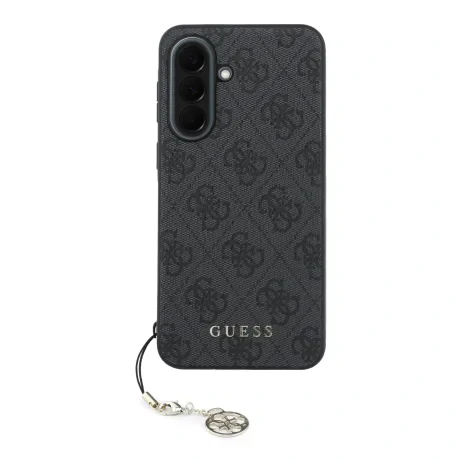Husa spate Guess 4G Charm pentru Samsung Galaxy A37, neagră