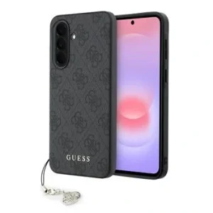 Husa spate Guess 4G Charm pentru Samsung Galaxy A37, neagră