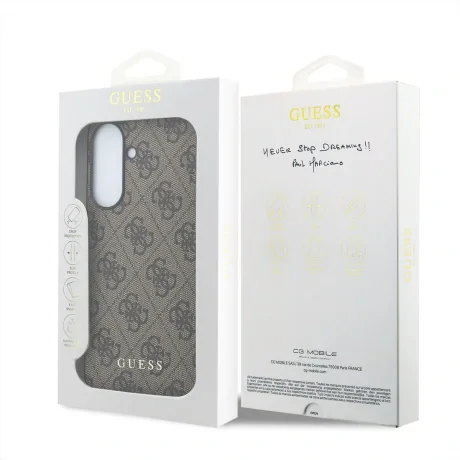 Husa spate Guess 4G Charm pentru Samsung Galaxy A57, maro