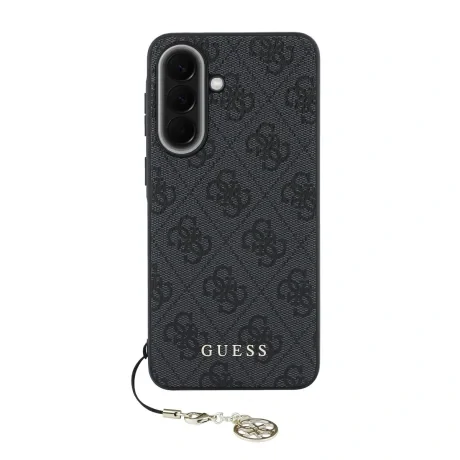 Husa spate Guess 4G Charm pentru Samsung Galaxy A57, neagră