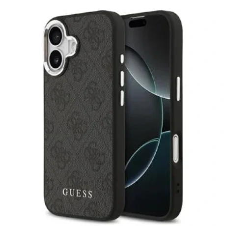 Husă spate Guess 4G MagSafe pentru iPhone 17, neagră