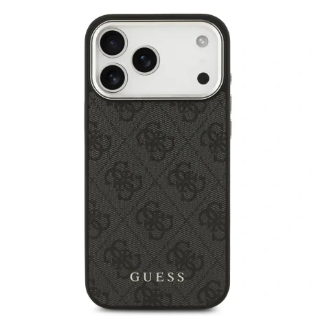 Husă spate Guess 4G MagSafe pentru iPhone 17 Pro Max, neagră