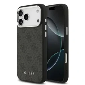 Husă spate Guess 4G MagSafe pentru iPhone 17 Pro Max, neagră