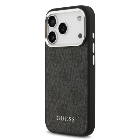 Husă spate Guess 4G MagSafe pentru iPhone 17 Pro, neagră