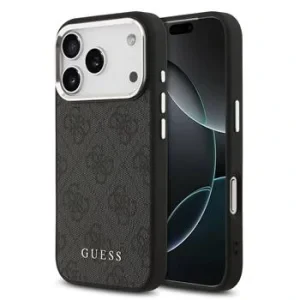 Husă spate Guess 4G MagSafe pentru iPhone 17 Pro, neagră