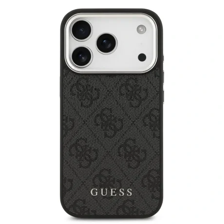 Husă spate Guess 4G MagSafe pentru iPhone 17 Pro, neagră