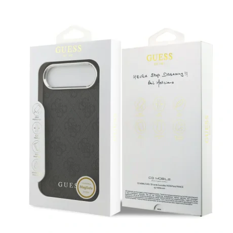 Husă spate Guess 4G MagSafe pentru iPhone Air, neagră