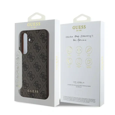 Husă spate Guess 4G pentru Samsung Galaxy S24 FE, maro