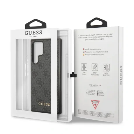 Husă spate Guess 4G pentru Samsung Galaxy S24 Ultra, neagră