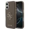 Husă spate Guess cu logo din rășină PU pentru iPhone 17, maro