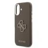 Husă spate Guess cu logo din rășină PU pentru iPhone 17, maro