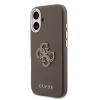 Husă spate Guess cu logo din rășină PU pentru iPhone 17, maro