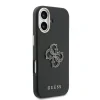 Husă spate Guess cu logo din rășină PU pentru iPhone 17, neagră