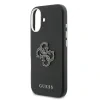 Husă spate Guess cu logo din rășină PU pentru iPhone 17, neagră