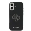 Husă spate Guess cu logo din rășină PU pentru iPhone 17, neagră
