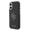 Husă spate Guess cu logo din rășină PU pentru iPhone 17, neagră