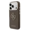 Husă spate Guess cu logo din rășină PU pentru iPhone 17 Pro, maro