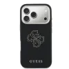 Husă spate Guess cu logo din rășină PU pentru iPhone 17 Pro Max, neagră