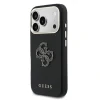 Husă spate Guess cu logo din rășină PU pentru iPhone 17 Pro Max, neagră