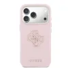 Husă spate Guess cu logo din rășină PU pentru iPhone 17 Pro Max, roz