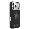 Husă spate Guess cu logo din rășină PU pentru iPhone 17 Pro, neagră