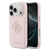 Husă spate Guess cu logo din rășină PU pentru iPhone 17 Pro, roz