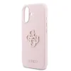 Husă spate Guess cu logo din rășină PU pentru iPhone 17, roz