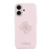 Husă spate Guess cu logo din rășină PU pentru iPhone 17, roz