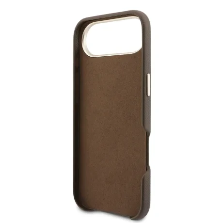 Husa spate Guess cu logo din rășină PU pentru iPhone Air, maro