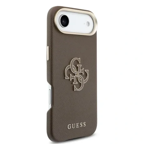 Husa spate Guess cu logo din rășină PU pentru iPhone Air, maro
