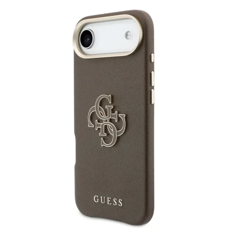 Husa spate Guess cu logo din rășină PU pentru iPhone Air, maro