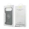Husa spate Guess cu logo din rășină PU pentru iPhone Air, neagră