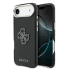 Husa spate Guess cu logo din rășină PU pentru iPhone Air, neagră