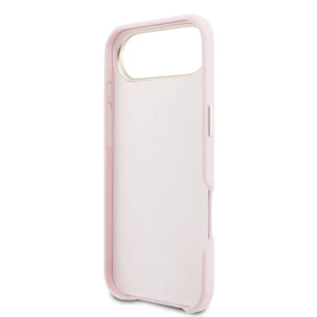 Husa spate Guess cu logo din rășină PU pentru iPhone Air, roz