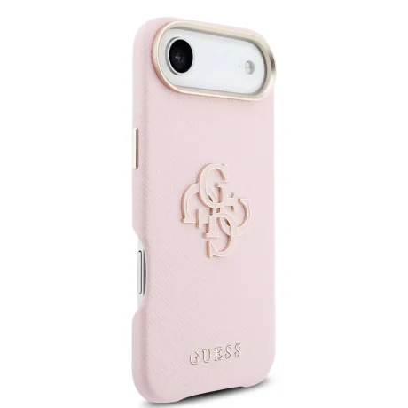 Husa spate Guess cu logo din rășină PU pentru iPhone Air, roz