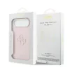 Husa spate Guess cu logo din rășină PU pentru iPhone Air, roz