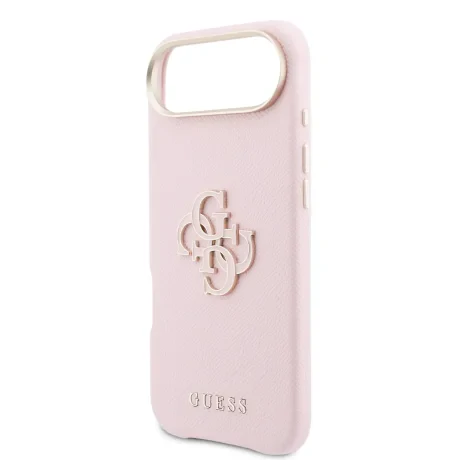 Husa spate Guess cu logo din rășină PU pentru iPhone Air, roz