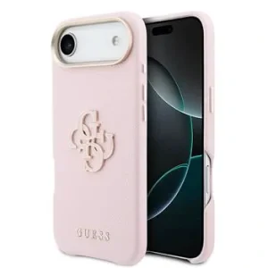Husa spate Guess cu logo din rășină PU pentru iPhone Air, roz