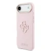 Husa spate Guess cu logo din rășină PU pentru iPhone Air, roz