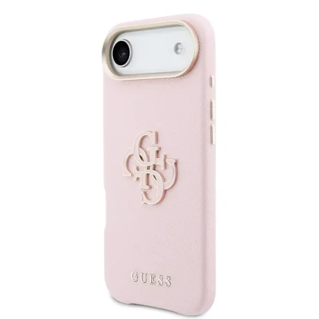 Husa spate Guess cu logo din rășină PU pentru iPhone Air, roz