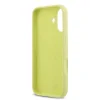 Husa spate Guess cu logo metalic din silicon lichid 4G pentru iPhone 17, galbenă