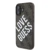 Husa spate Guess din piele PU 4G Big Love Logo MagSafe pentru iPhone 16, maro