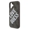 Husa spate Guess din piele PU 4G Big Love Logo MagSafe pentru iPhone 16, maro