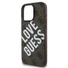 Husă spate Guess din piele PU 4G Big Love Logo MagSafe pentru iPhone 16 Pro Max, maro