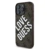 Husă spate Guess din piele PU 4G Big Love Logo MagSafe pentru iPhone 16 Pro Max, maro