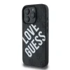 Husa spate Guess din piele PU 4G Big Love Logo MagSafe pentru iPhone 16 Pro, neagră