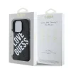 Husa spate Guess din piele PU 4G Big Love Logo MagSafe pentru iPhone 16 Pro, neagră
