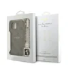 Husa spate Guess din piele PU 4G cu inel colorat MagSafe pentru iPhone 15, maro