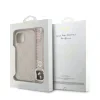 Husa spate Guess din piele PU 4G cu inel colorat MagSafe pentru iPhone 15, roz