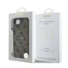 Husa spate Guess din piele PU 4G cu inel colorat MagSafe pentru iPhone 16e/17e, maro